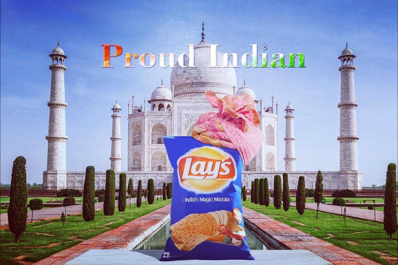 lays creative product photography