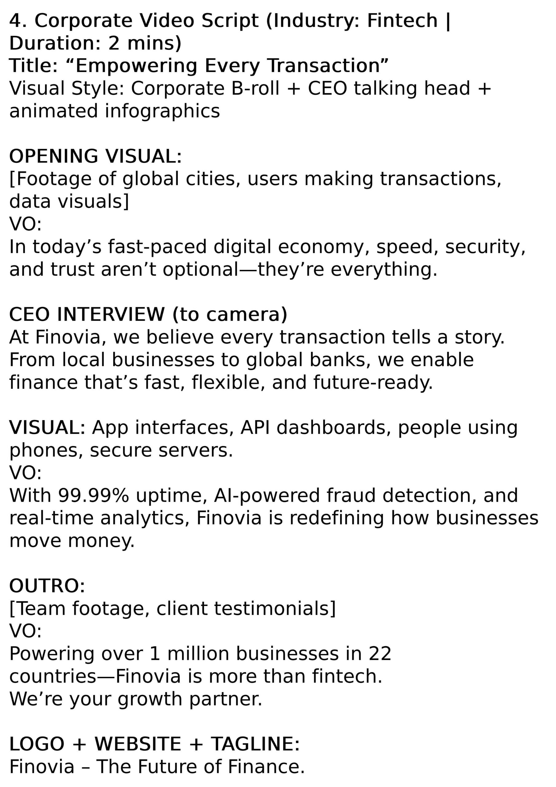 Ai Corporate Video Script